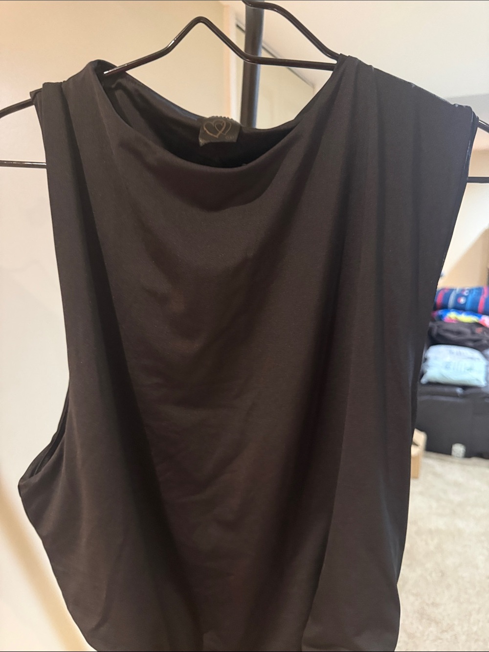 Women’s Black Sleeveless Muscle Tank bodysuit